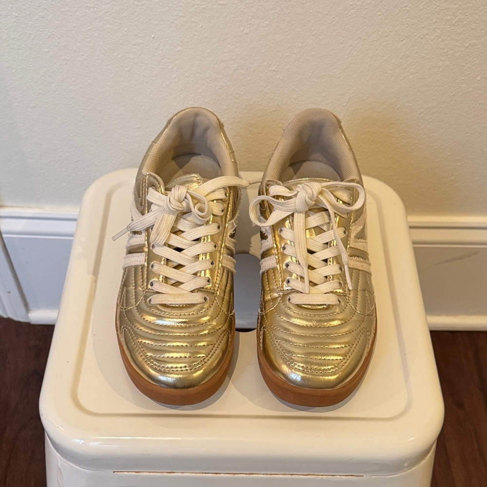 Steve Madden Madrid Gold Metallic Sneakers